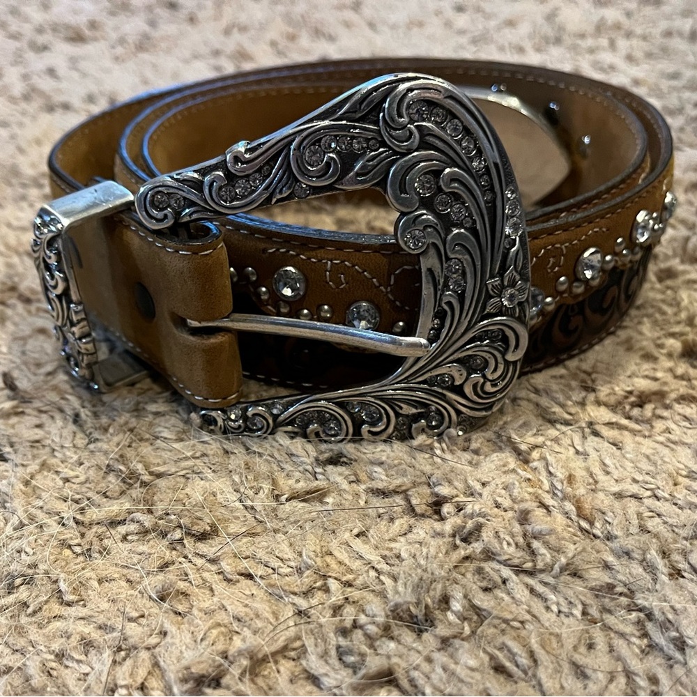 Tony Lama Katlyn Crystal Belt 36